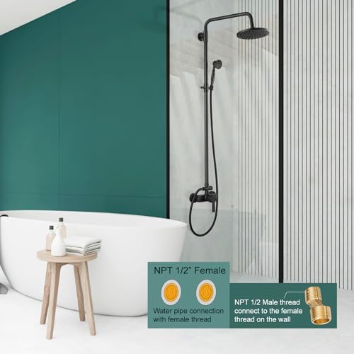 Heyalan Matte Black Shower System