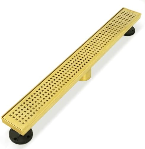 Neodrain 18-inch Brass Linear Shower Drain with Strainer