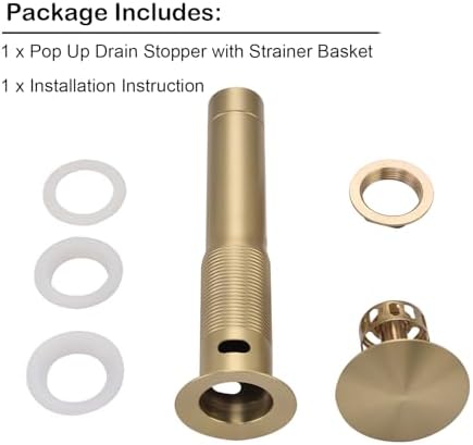 Gold-Plated Bathroom Sink Drain