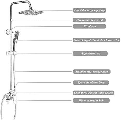 Wall-Mounted 3-Mode 2-in-1 Shower System
