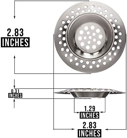 OFXDD 3 Universal shower drain hair catcher and sink strainer