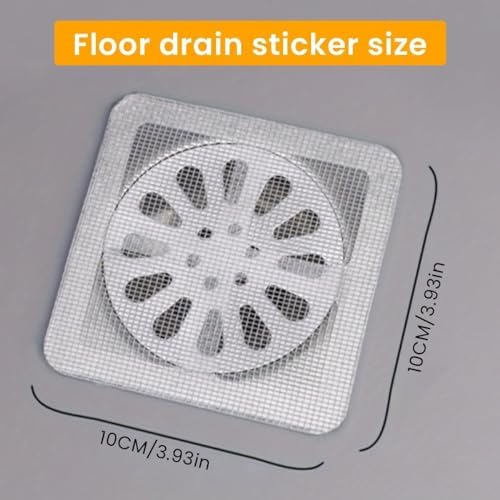 Dispoable shower drain hair catcher - waterproof mesh stickers for bathroom essentials