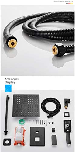 Gougeltd Rain shower system Easy rain bath Water-saving Durable faucet set Black