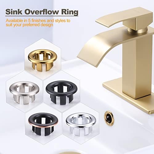 ARCORA 6-Pack Gold Sink Overflow Ring Covers