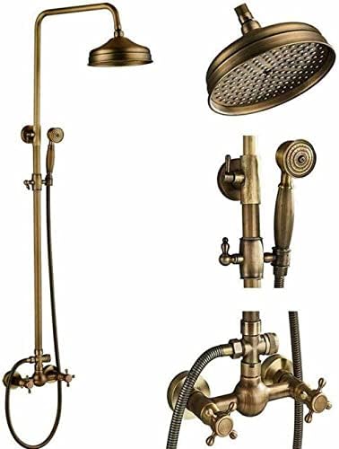 Antique Brass Rain Shower Faucet Set Durable Rainy unmistakable experience