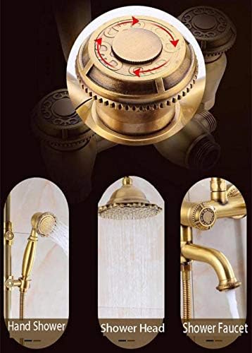 Bathroom Faucet Set with Brass Handles