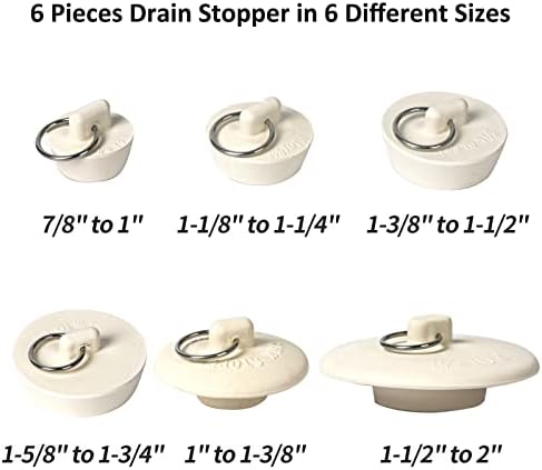 GZJoSum6-Piece Rubber Sink Stopper Set