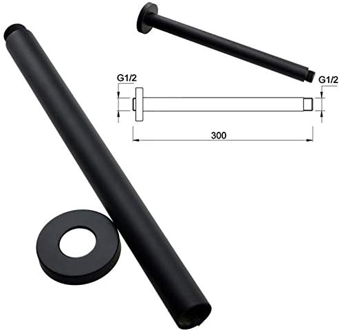 Luxury Contemporary Ceiling Mount Bathroom Faucet Set Black