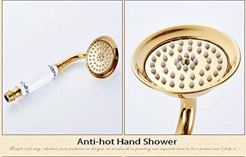 Gougeltd Gold Brass Bathtub Faucet Set