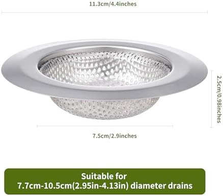 Stainless Steel Sink Drainer 2-Piece Kitchen Clog Fighter