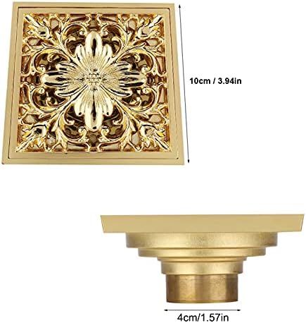 Antique Brass Floor Drain with Strainer Bath Kitchen Essential