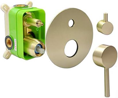 Brushed Gold Brass Shower Set with 12 Rainhead and Handheld