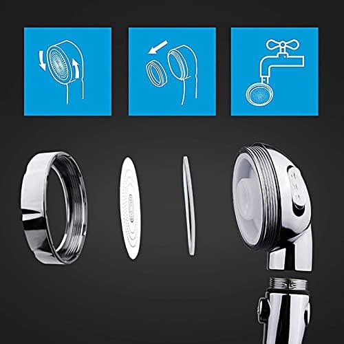 KAIYING Chrome High Pressure Detachable Shower Head with 3 Spray Modes