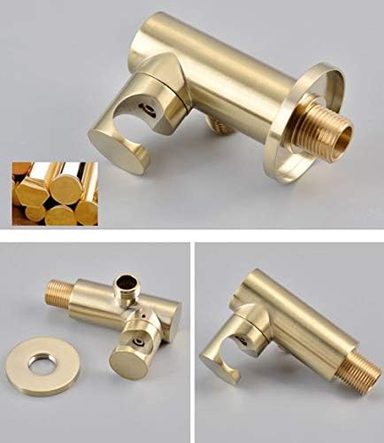Brushed Gold Brass Shower Set with 12 Rainhead and Handheld