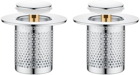 Pavepop 2-Pack Bath Sink Drainer with Hair Catcher