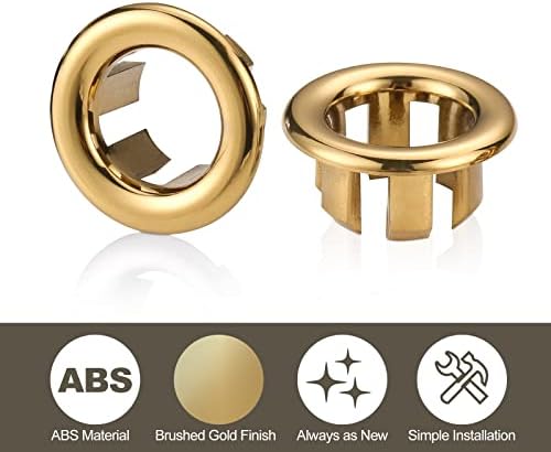 ARCORA 6-Pack Gold Sink Overflow Ring Covers