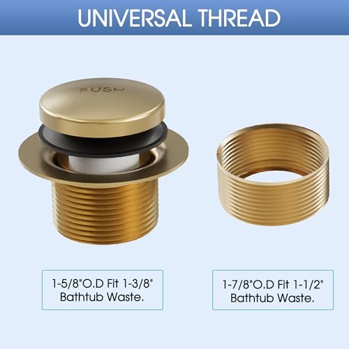 Golden bathtub drain set all-metal corrosion-resistant