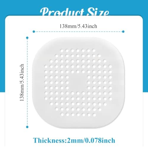 2Pcs Drain Cover System Hair Getter Long-Lasting 54 Inch Square White