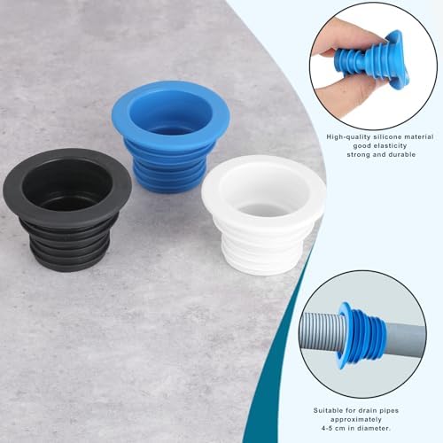 3-Piece Silicone Drain Plug Set Great for homes and offices