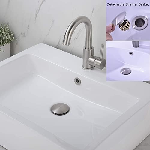 Bathroom Sink Drains 2 Pack Anti-Clogging Stopper