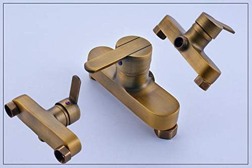 Huin Retro Shower Faucet Set Single Handle Wall-Mounted Bathroom Faucet