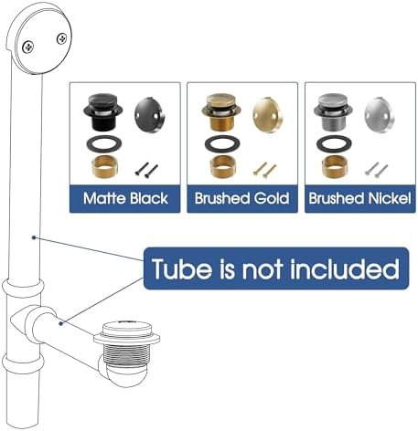 Golden bathtub drain set all-metal corrosion-resistant