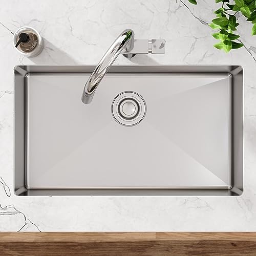 Low Profile Brushed Steel Drain Fitting Deep Strainer Basket