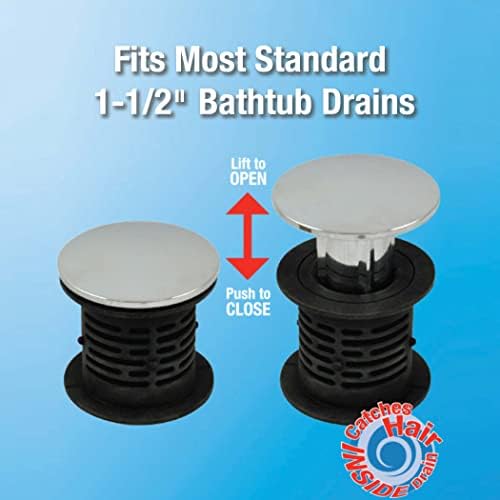 Danco 2-in-1 Bathtub Hair Catcher