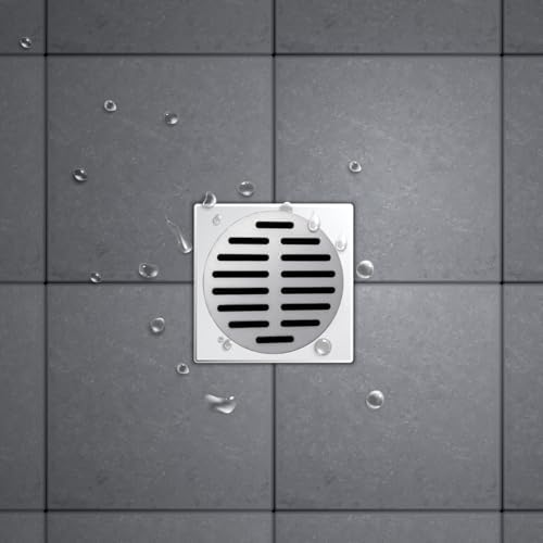 6 Inch Round Stainless Steel Floor Drain Cover Silver