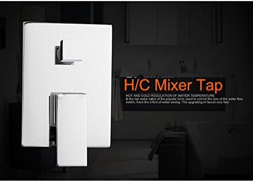 Huin 8 Inch Square Rainfall Ceiling Mounted Shower Trim System