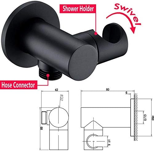 Luxury Contemporary Ceiling Mount Bathroom Faucet Set Black