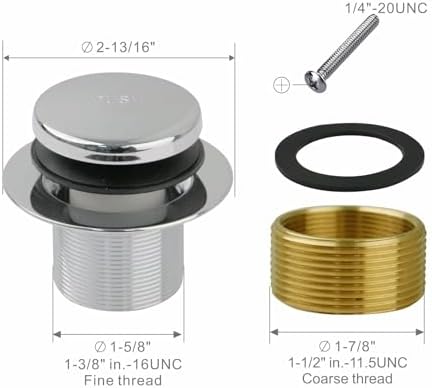 Chrome Bathtub Drain Kit Matte Black