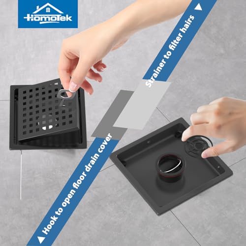 Elegant 6 Square Shower Drain