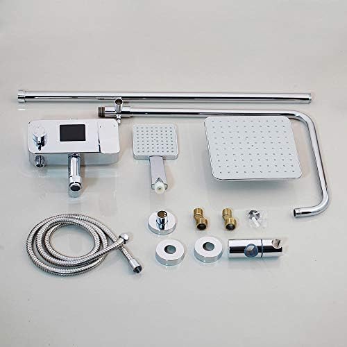 8-inch rainfall shower Faucet Set Brass mixer valve handumped bathroom