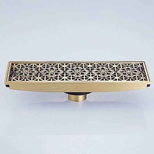 High-QualityRectangle Brass Antique Brushed Bathroom Sink Drain Strainer