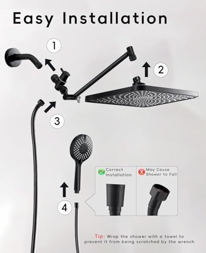Premium 122 Rain Shower Head Combo