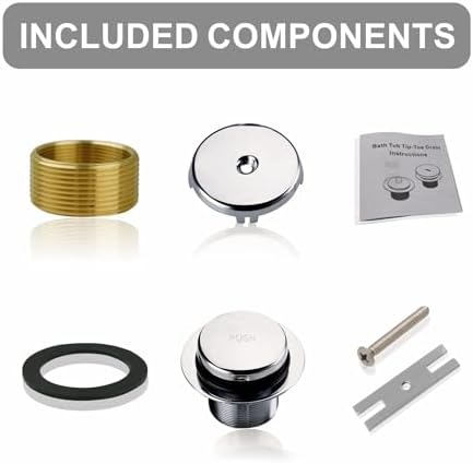 Chrome Bathtub Drain Kit Matte Black