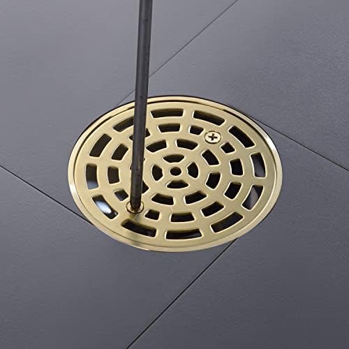 Stainless Steel 45 Shower Drain Strainer Gold Finish Durable Clog-Preventive Solution