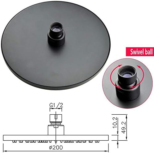 Luxury Contemporary Ceiling Mount Bathroom Faucet Set Black