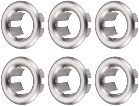 6-Piece Sink Overflow Cover Brushed Nickel for Bathroom Kitchen