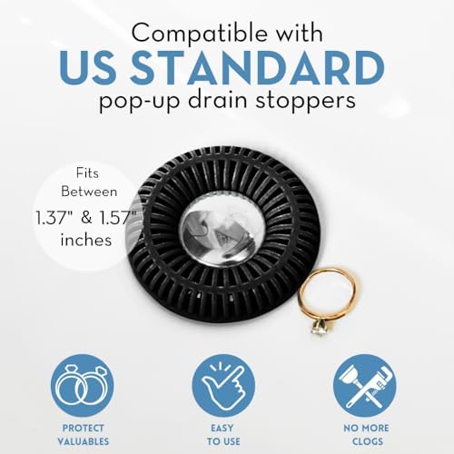 Bathroom Sink Drain Protector - Hair and More Caught