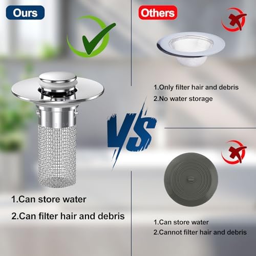 Bathroom Sink Stopper Hair Catcher 4-Piece Set