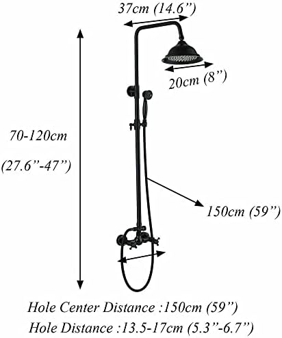 Wall-Mounted Rain shower Faucet System with Hand-Held Shower Faucet