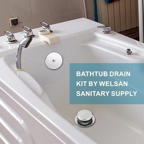Chrome Bathtub Drain Kit Matte Black