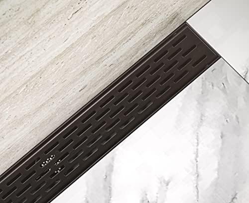 HeatGenie 24-inch Linear Shower Drain Venetian Bronze