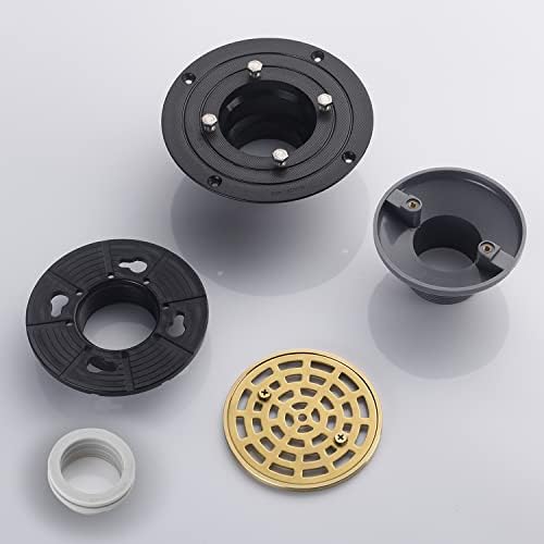 Stainless Steel 45 Shower Drain Strainer Gold Finish Durable Clog-Preventive Solution