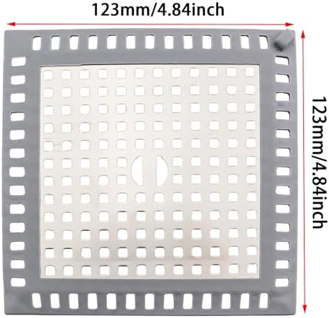 Silver Stainless Steel 123mm Bathroom Drain Filter