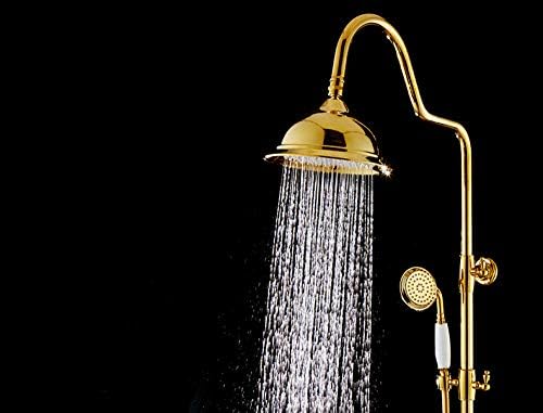 Brass Jade Rainfall Shower Set