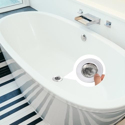 4 Pcs Stainless Steel Drain Strainer for Bathroom Sink and Shower
