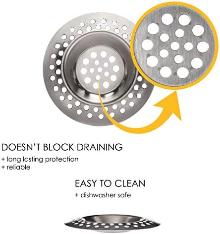 OFXDD 3 Universal shower drain hair catcher and sink strainer